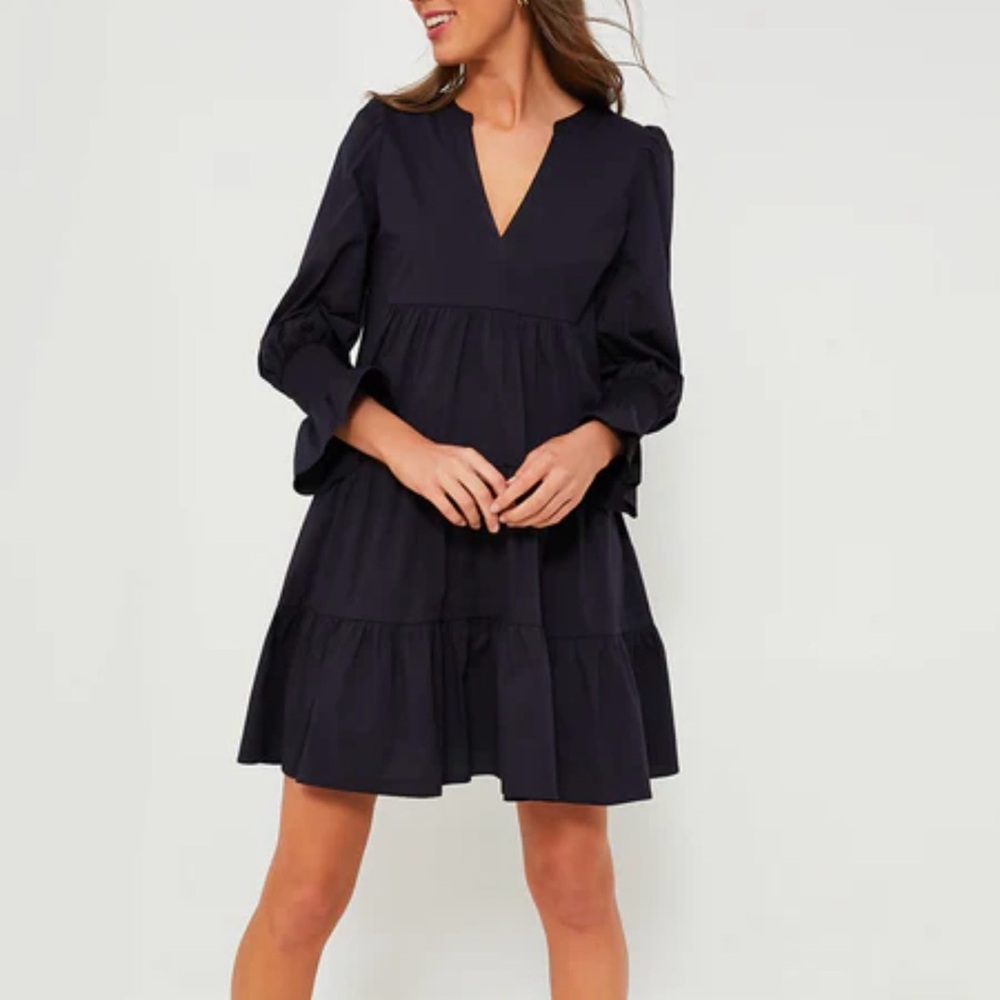Tuckernuck POMANDER PLACE Navy Cotton Poplin Kenzo Dress